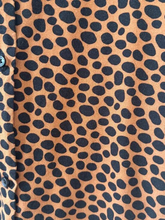 Van's Polka Dot Indie Sleaze Animal Print Short Sleeve Button Down - Picture 4 of 5